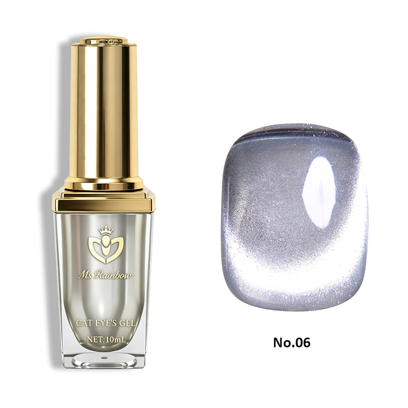 Rainbow Starry Cat Eye Gel Polish - 10ml Magnetic Shimmer Nail Gel