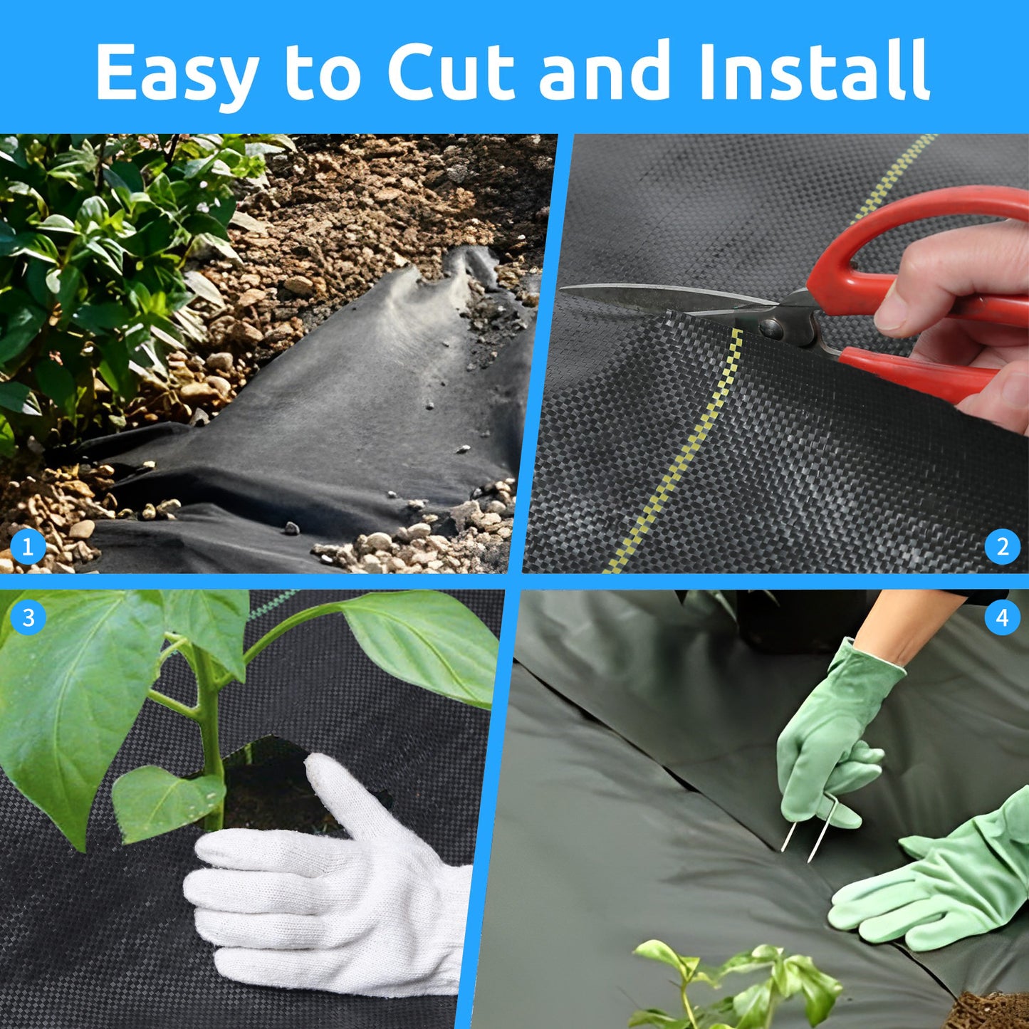Black Weed Control Landscape Fabric for Garden and Landscaping