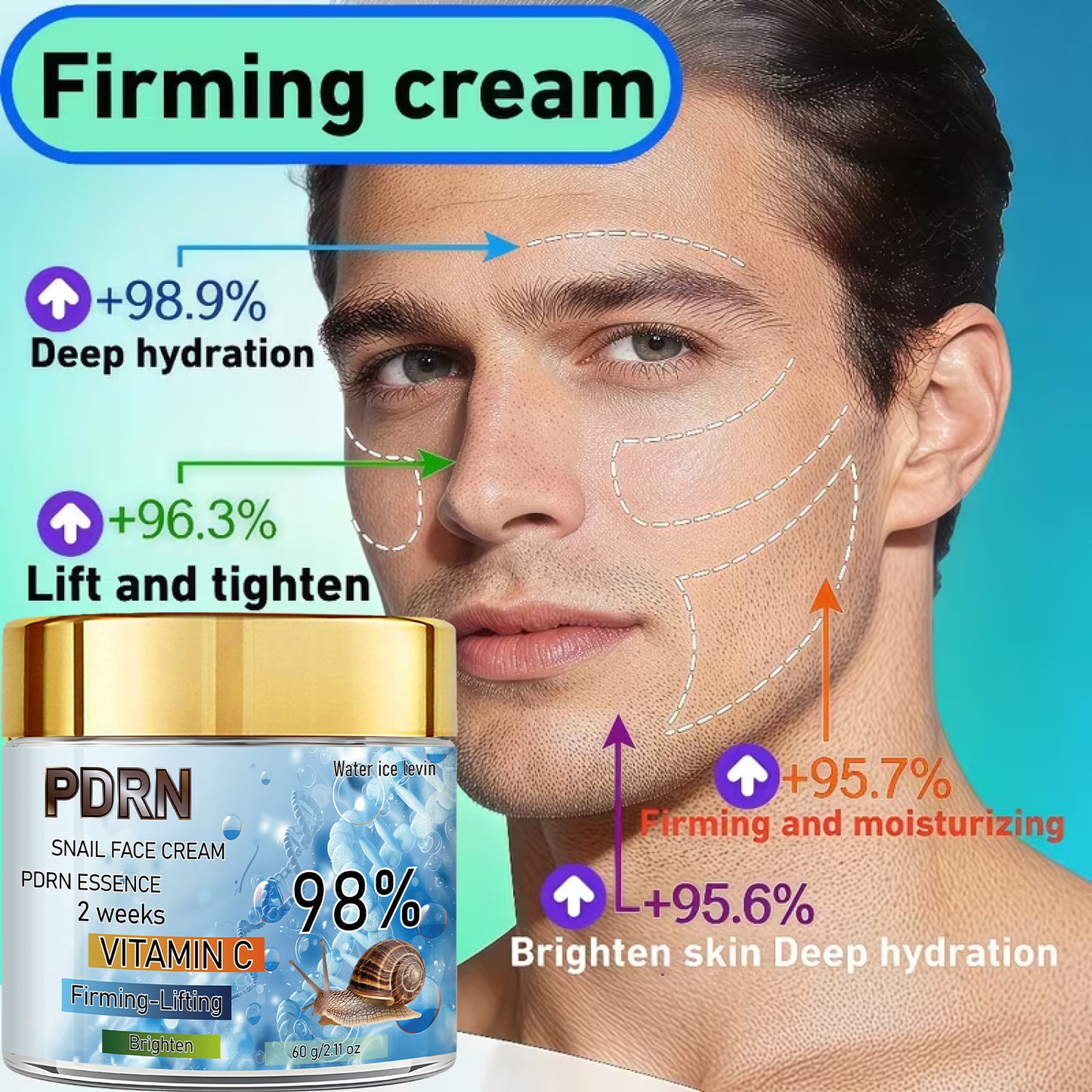 Collagen Face Cream for Hydration and Nourishment 60g - Moisturizing Facial Moisturizer