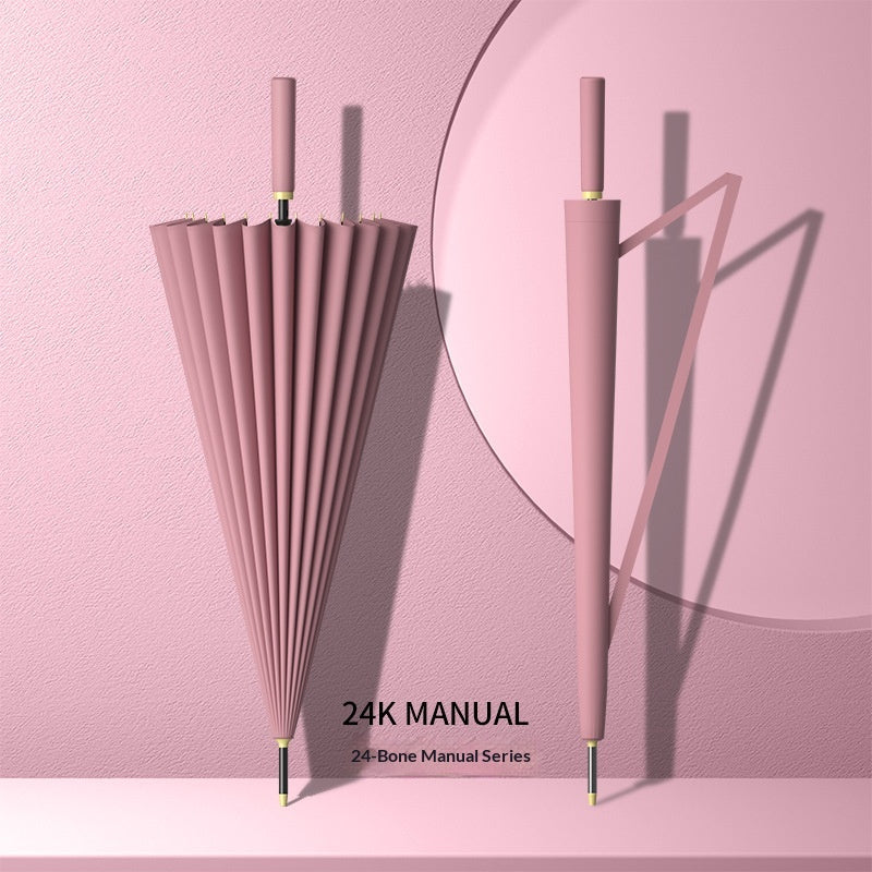 Large Automatic Long-Handled Umbrella for Sunny and Rainy Weather