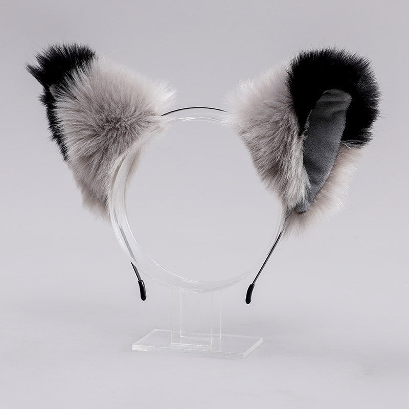 Handmade Japanese Cute Lolita Plush Fox Ears Hair Accessories - Unisex