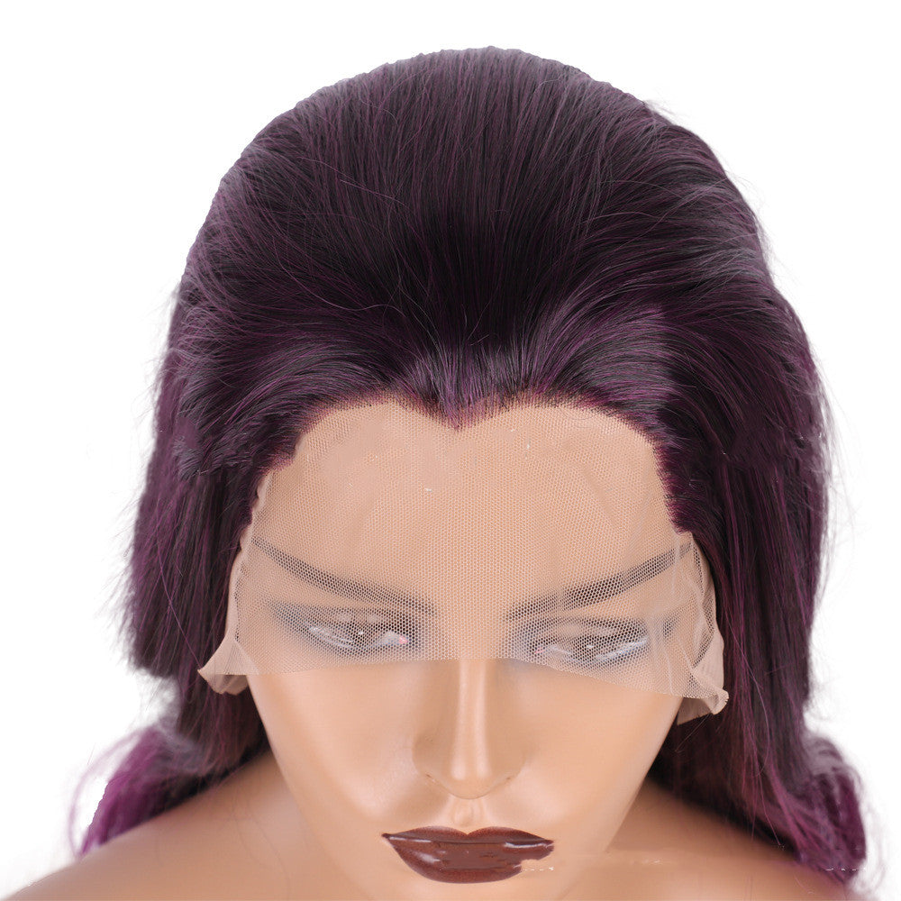 Ladies Synthetic Lace Wig Headgear for Hair Styling - Purple