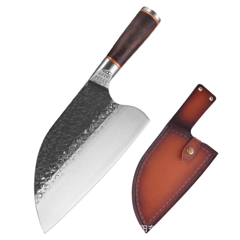 Stainless Steel Forged Hammer Pattern Kitchen Knife Set