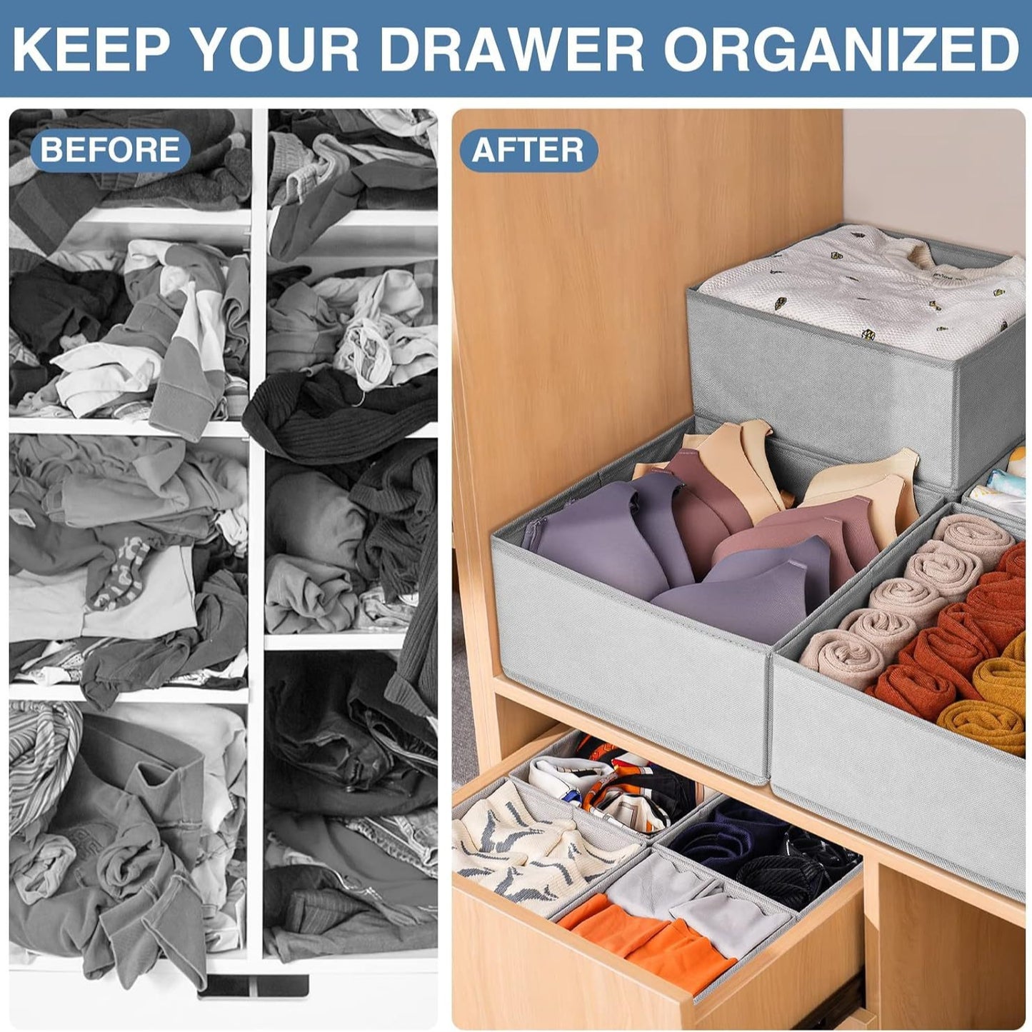 Fabric Storage Box Set - Uncovered Household Organization Containers