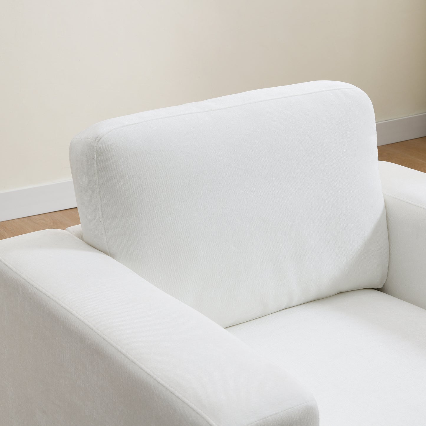 Oversized Accent Chair With Widen Arms, Chenille Fabric Modern Chair,