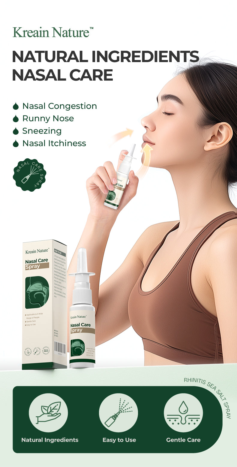 Natural Nasal Relief Spray for Congestion, Runny Nose, and Sneezing