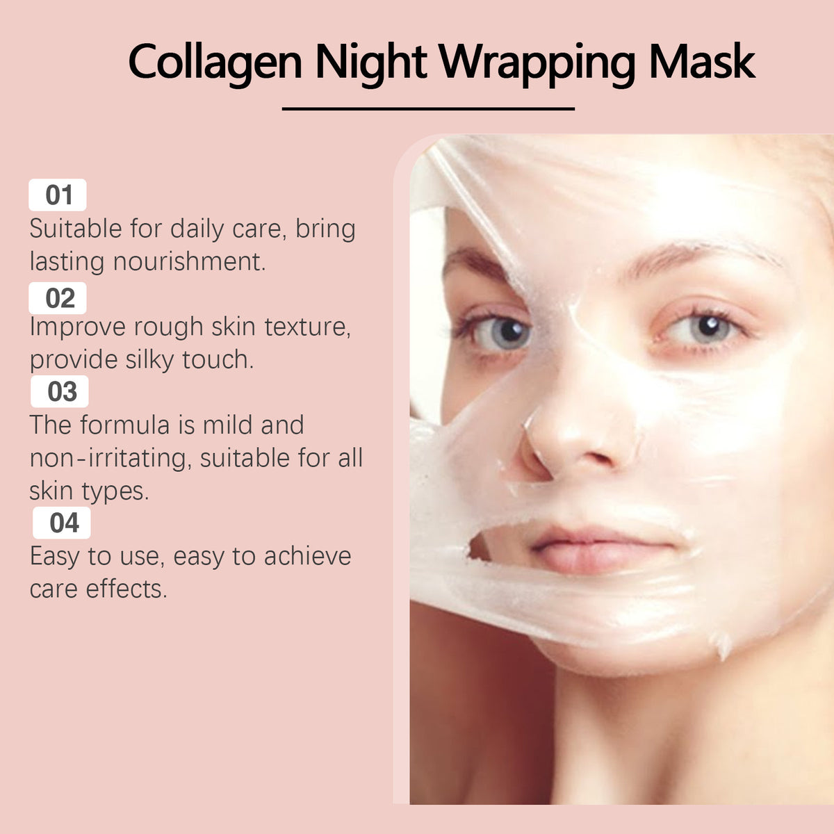 Hydrating Collagen Tearing Facial Mask with Hyaluronic Acid & Ceramide 50g