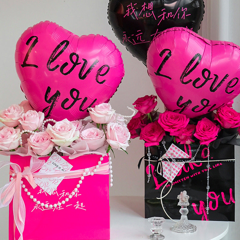 Flower Bouquet Hug Bag Square Flower Packaging Hand Holding Box - Decorative Gift Wrap