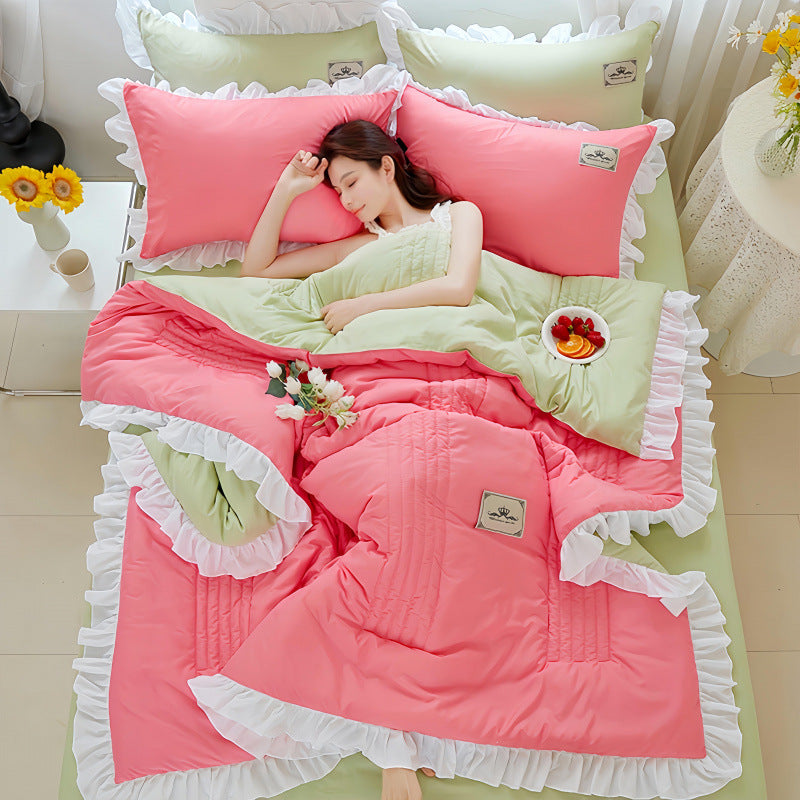 Korean Style Cotton Summer Blanket - Washed Cotton Bedding 200x230cm
