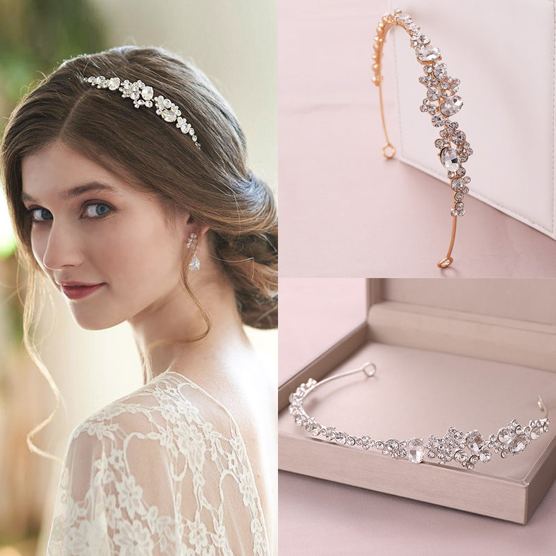Women's Rhinestone Hair Hoop Crown - Gold & Silver Hair Accessories