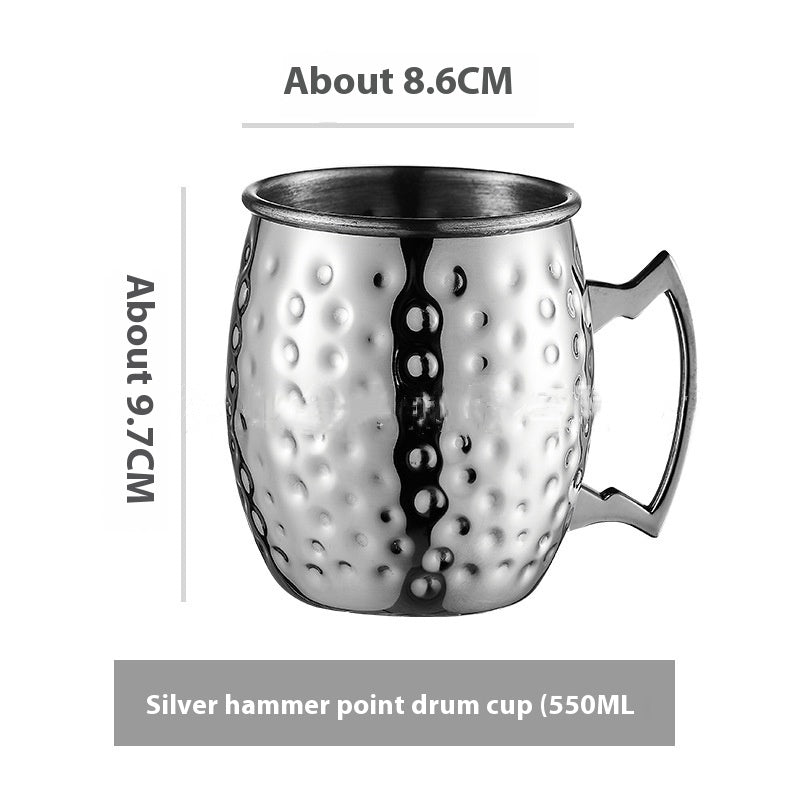 Stainless Steel Moscow Mule Cup Set - Copper Plated Drinkware for Bar & Home
