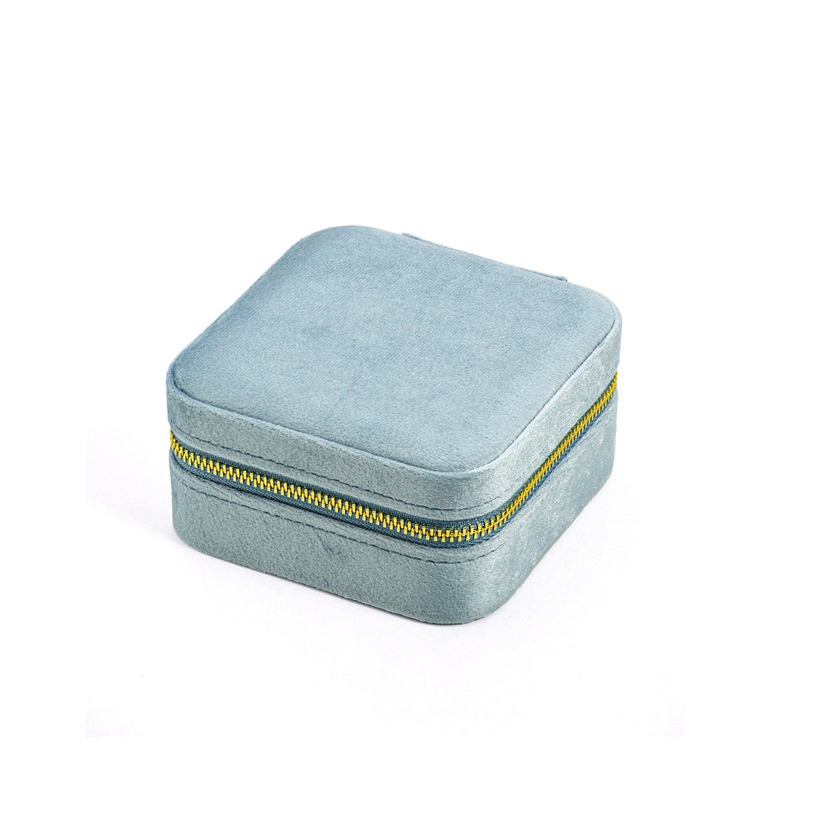Portable Velvet Jewelry Storage Box for Rings and Necklaces - Multi-Compartment Gift Organizer