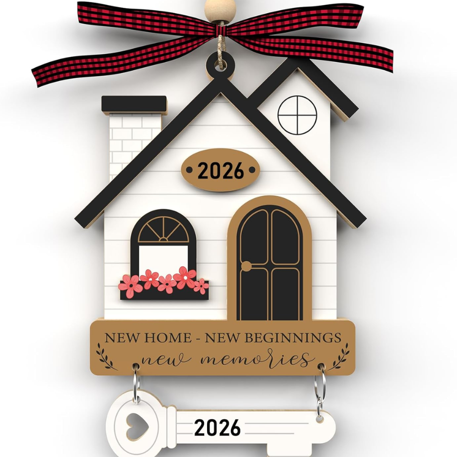 2026 New Home Wooden Ornament - Housewarming Gift for Couples