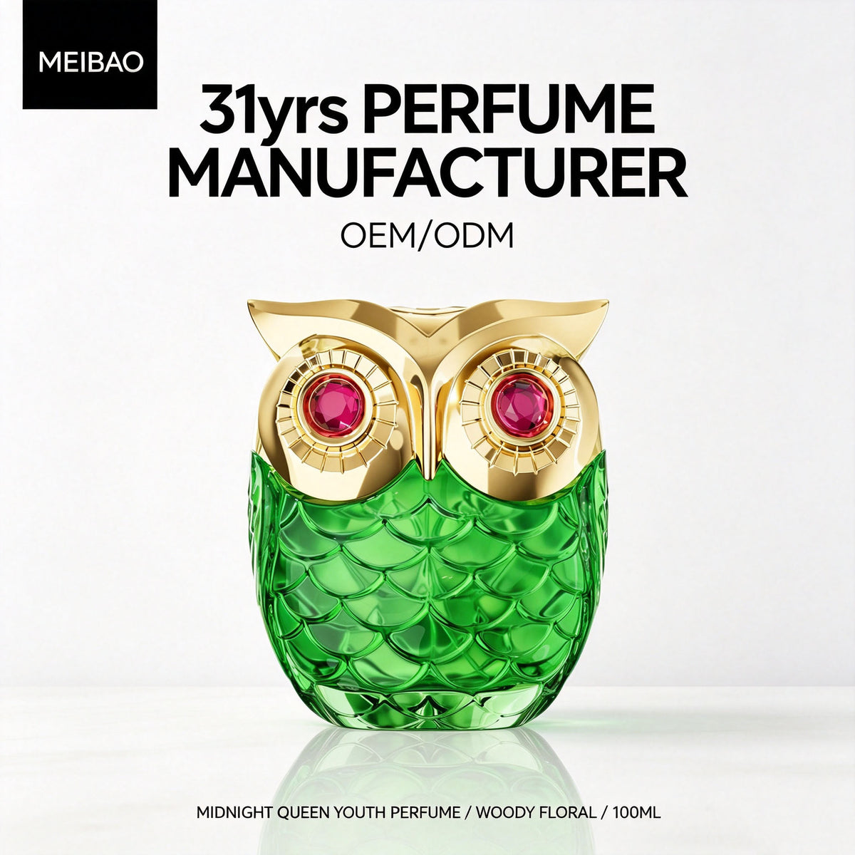 Green-Scented Perfume 30ml Owl Design Bottle