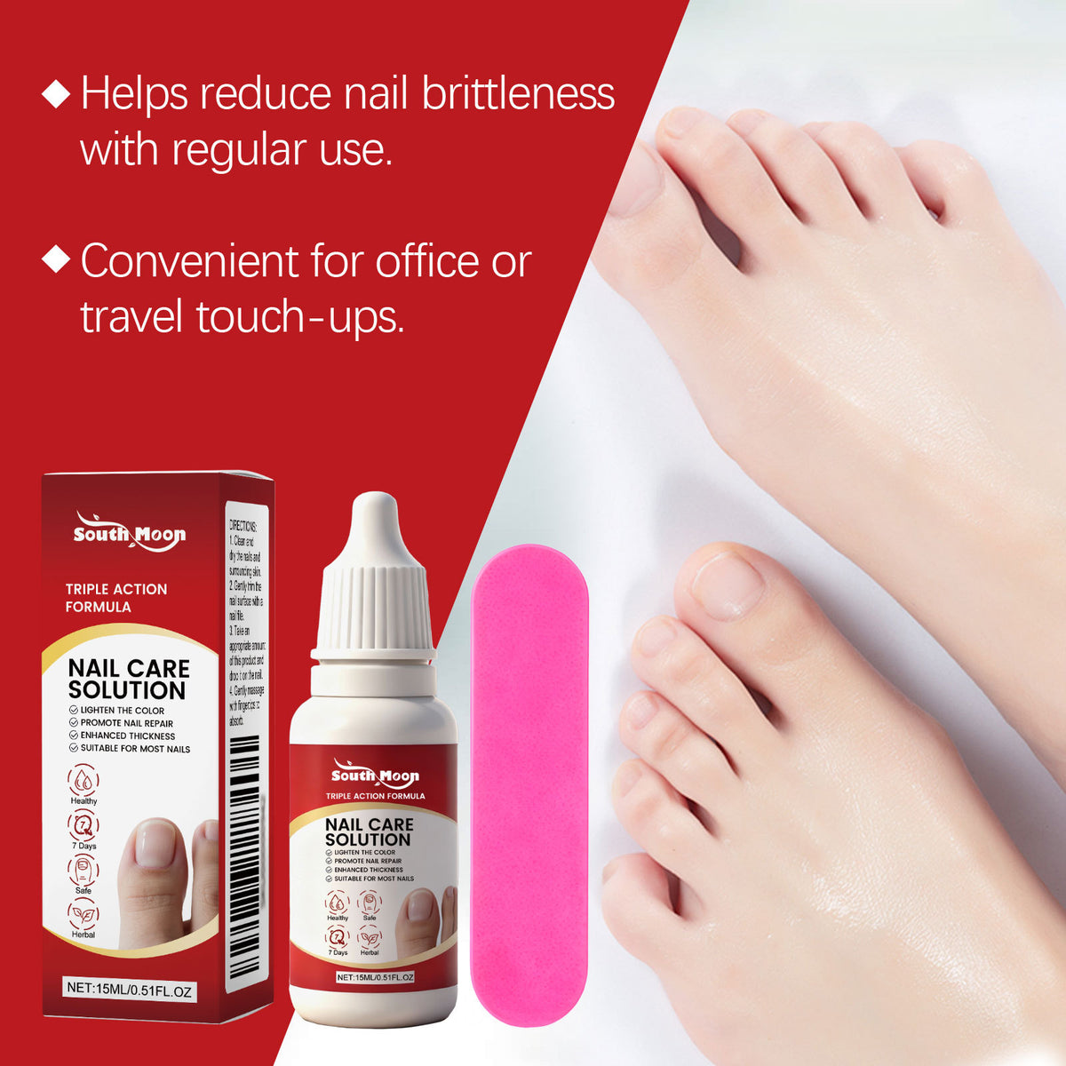 Gentle Nail Solution with Scrub Stick - 15ML