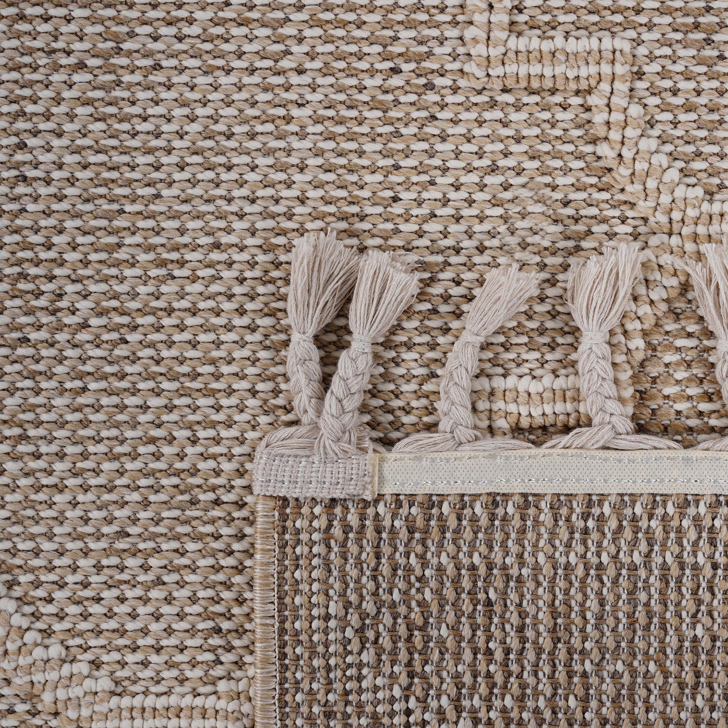 Guros 2X8 Cream Trellis Indoor Outdoor Runner Rug