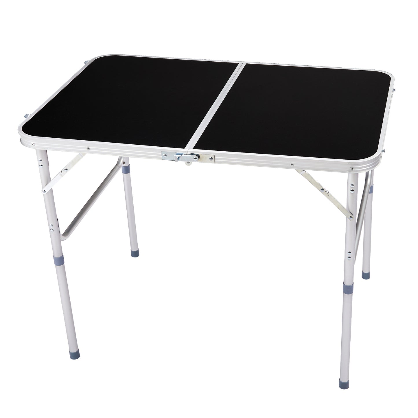 3ft Aluminum Folding Table - Portable Outdoor Picnic Desk - Black