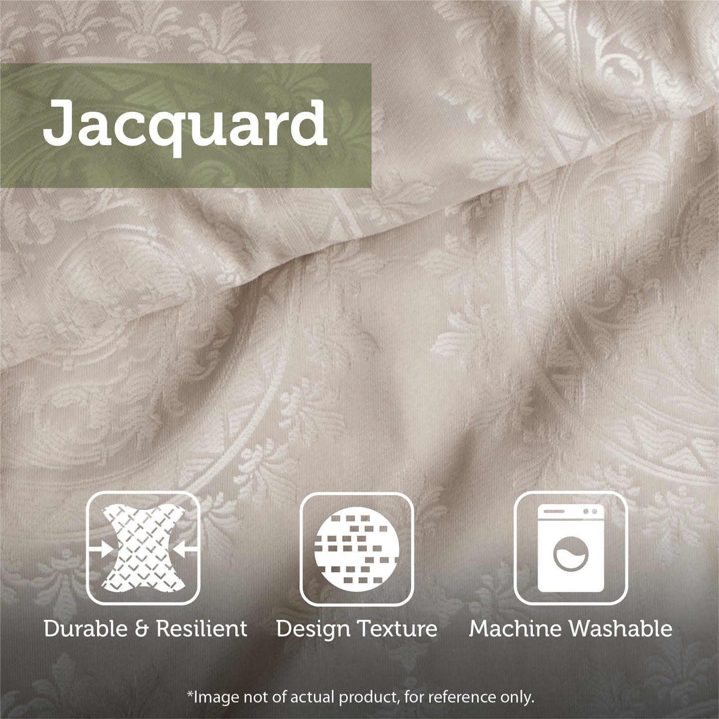 Queen 7 Piece Jacquard Comforter Set With Throw Pillows