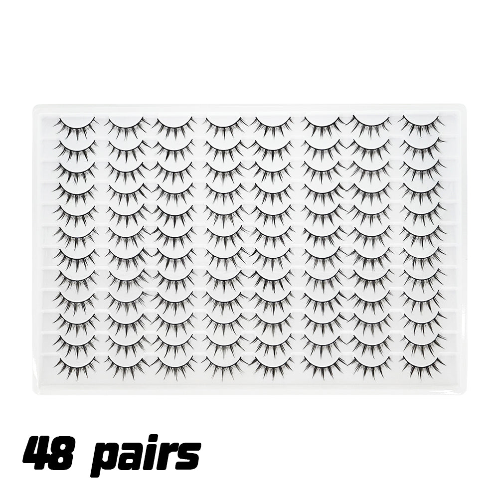 3D False Eyelashes - Multi-Layered Realistic Soft Lashes, Black