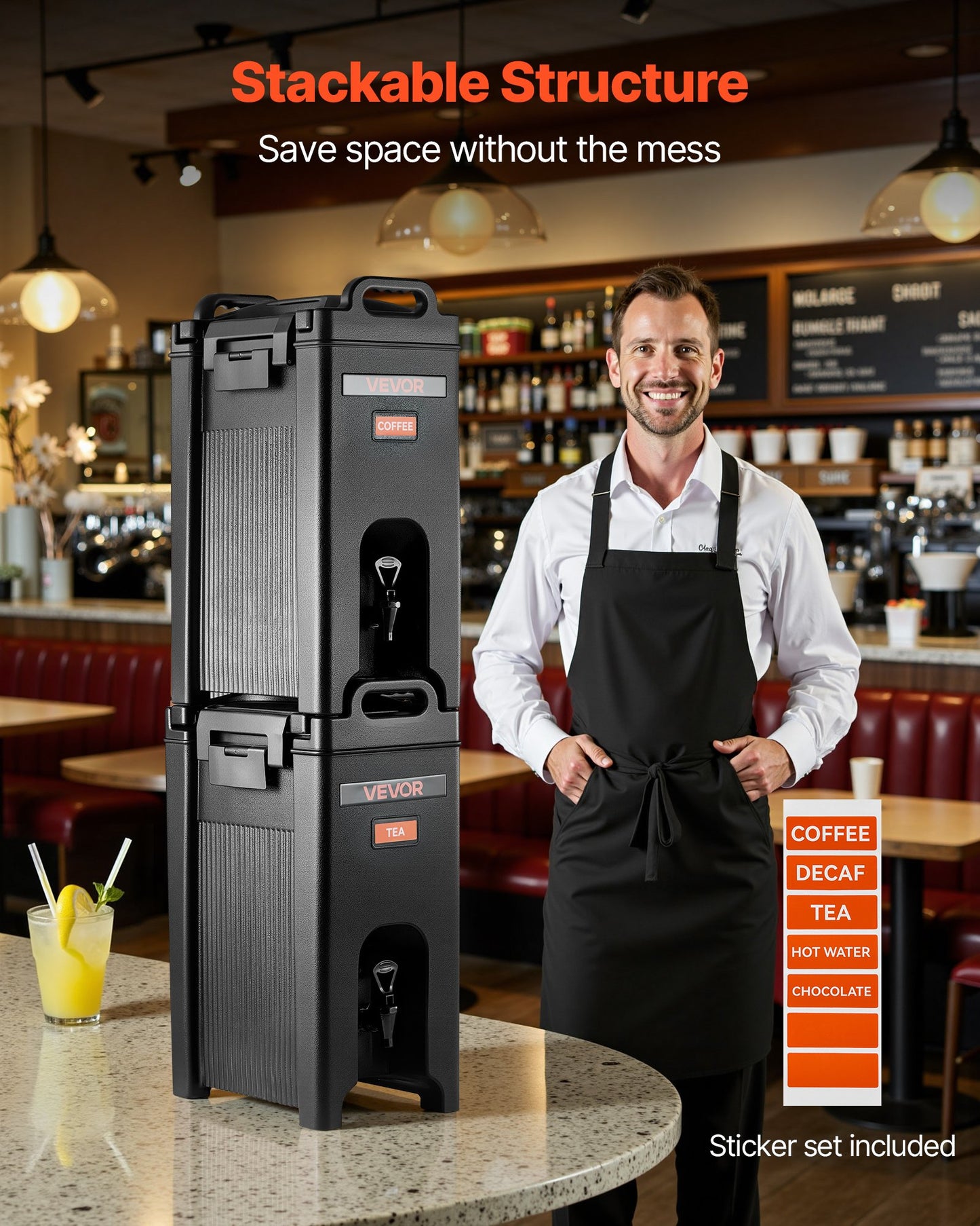 5 Gallon Insulated Beverage Dispenser - Pack of 2