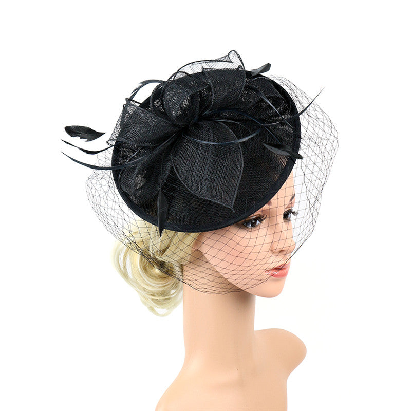 Linen Feather Crown Headdress – Women's Bridal Accessory