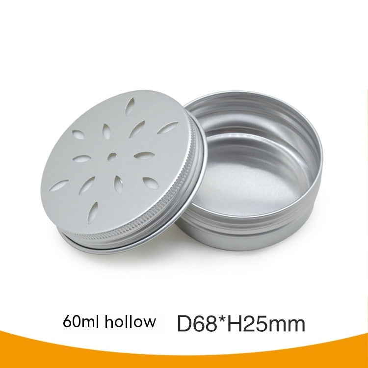 Aluminum Storage Box 60ml Natural Finish Circular Container Home Organizer
