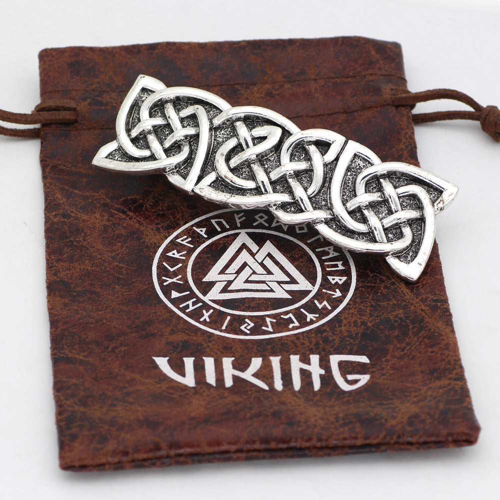 Retro Silver Hairpin - Celtic Barrette