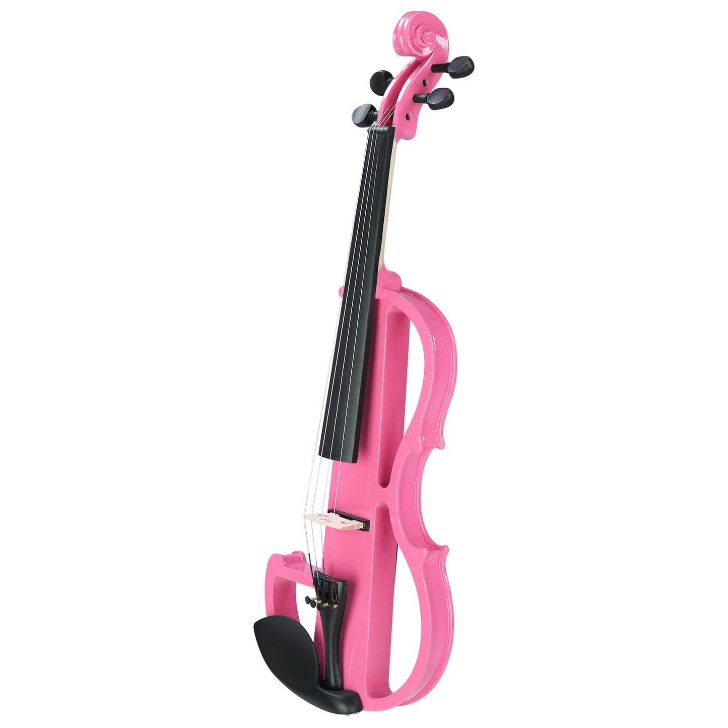 Electric Silent Violin with Case - 4/4 Size, Pink