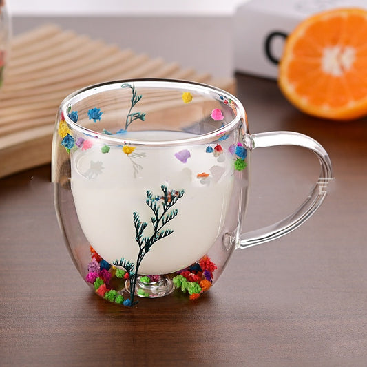 Heat-Resistant Double Layer Glass Cup 250ML Home Kitchen Drinkware