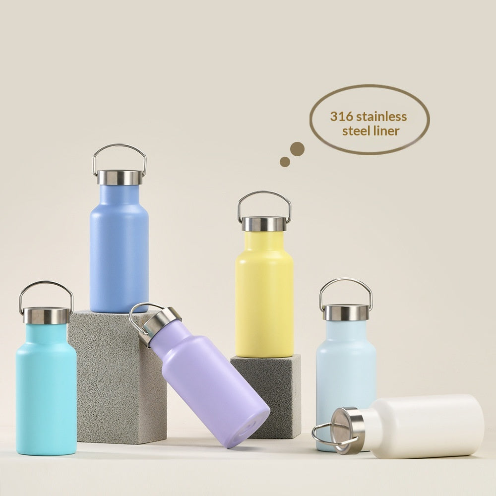 Double Wall Stainless Steel Sports Water Bottle 350ml - Insulated, Portable, Eco-Friendly Drinkware