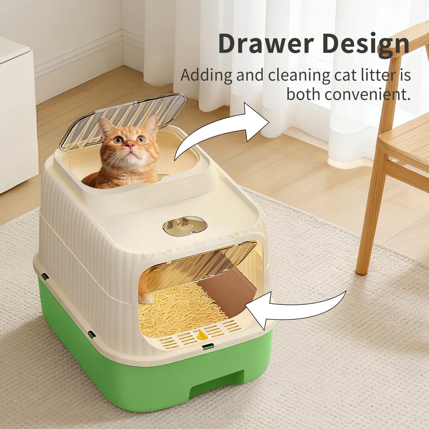 Cruiser Litter Box - Self Pickup Pet Furniture for Cats and Small Animals