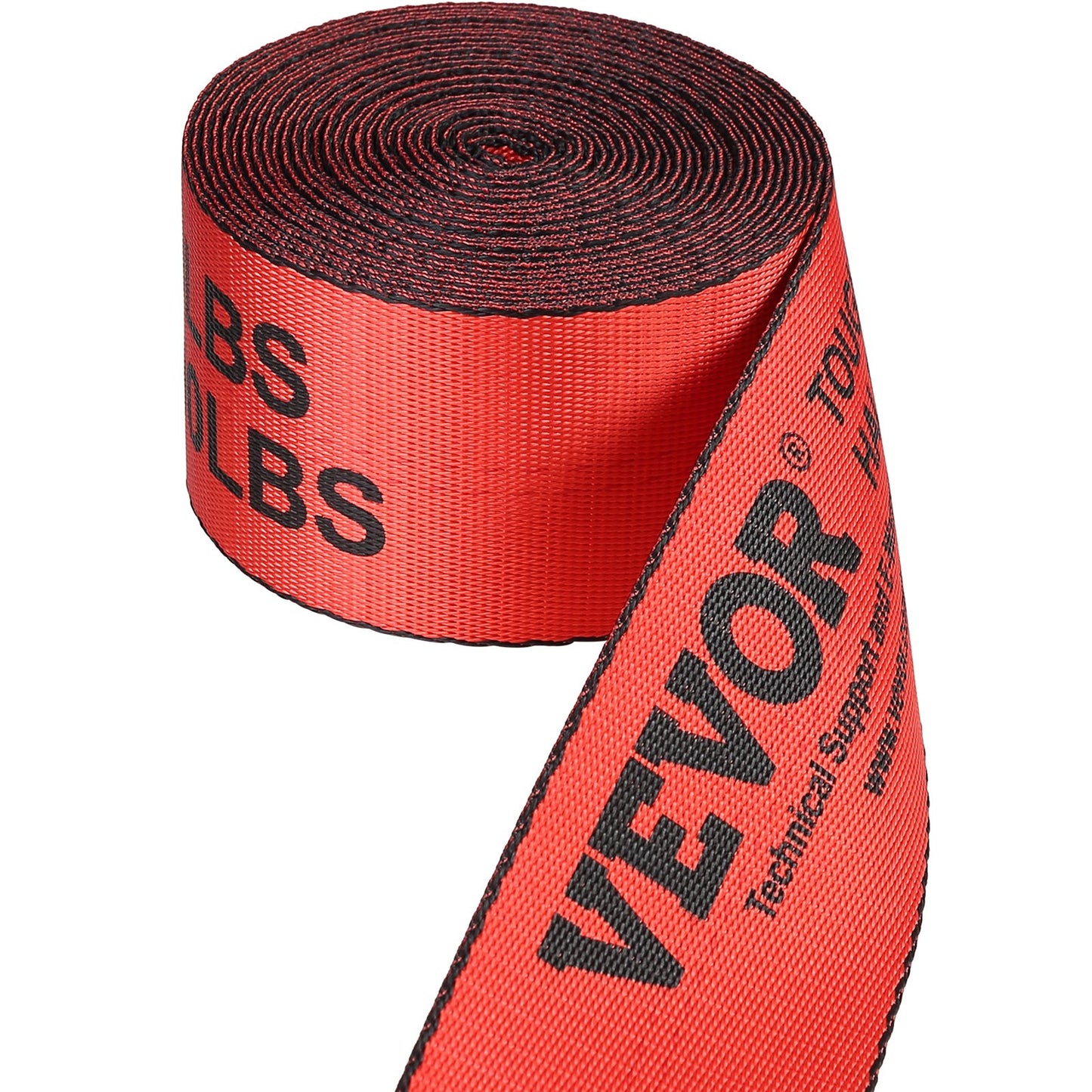 Heavy-Duty Winch Straps 4ft x 30in 6000 lbs Load Capacity Flat Hook Tie Downs Red 10 Pack