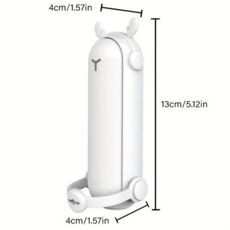 3-in-1 Portable Foldable Handheld Fan with USB Flashlight & Power Bank