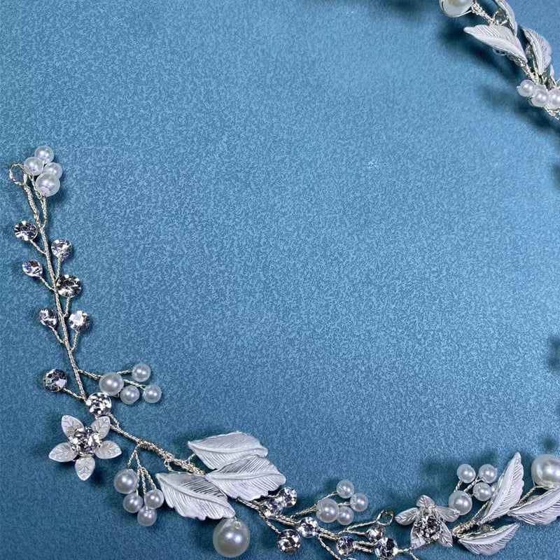 Pearl Hair Hoop - Silver