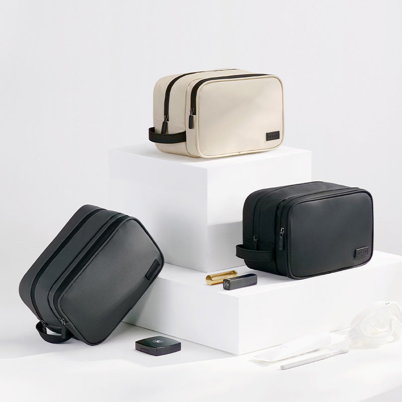 Large Capacity Double-Layer Cosmetic Bag - Multi-Purpose Travel & Storage