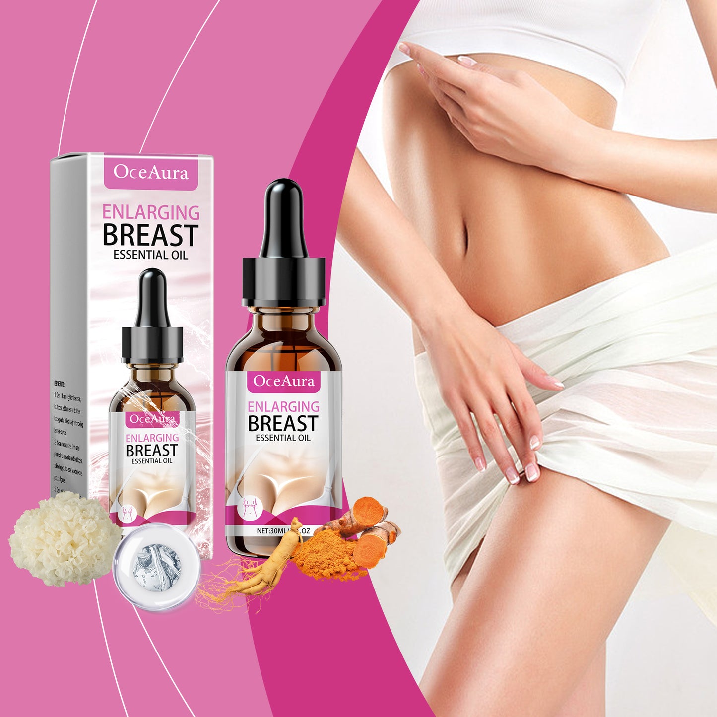 Collagen Body Firming Massage Oil - 30ml Volumizing & Sculpting Treatment