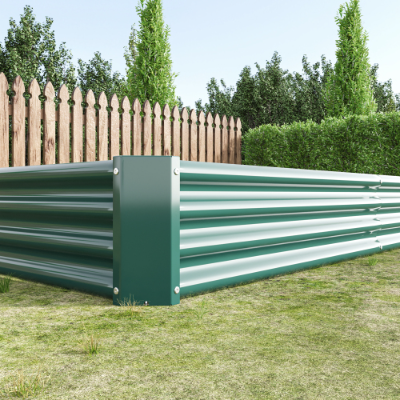 Metal Raised Garden Bed Kit 7.6x3.7ft for Vegetables, Flowers, Herbs - Black