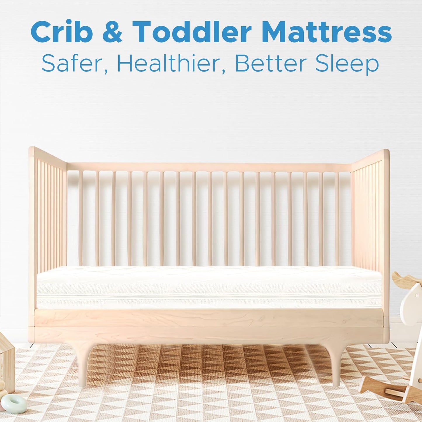 Dual-Sided Crib Mattress with Washable Cover & Airfiber Insert