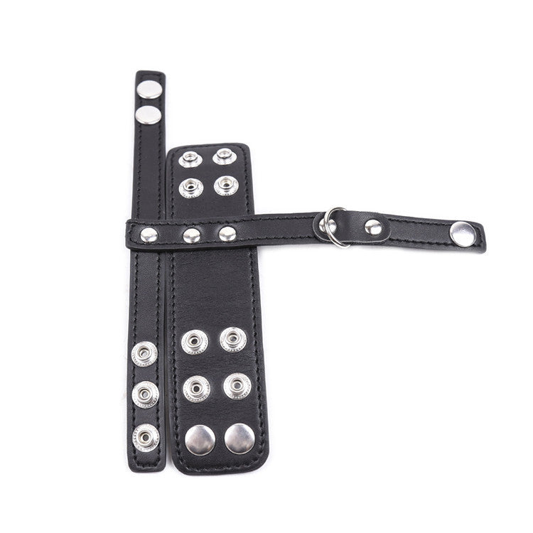 Men's Leather Binding Extension Toy - Black Adult Wellness Accessory