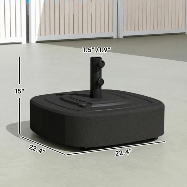 Outdoor Umbrella Base with Wheels - Fits Up to 13.1' Umbrellas