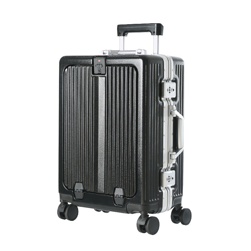 Multi-Functional Hard Shell Travel Suitcase with Water-Resistant Polycarbonate Frame