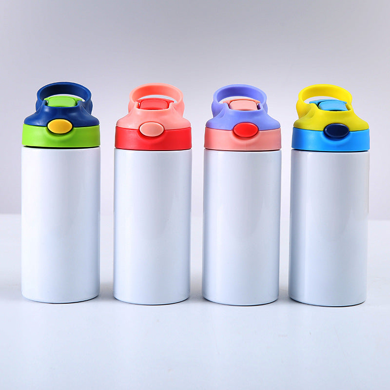Children's Stainless Steel Insulated Sippy Cup with Cartoon Design, 400ml