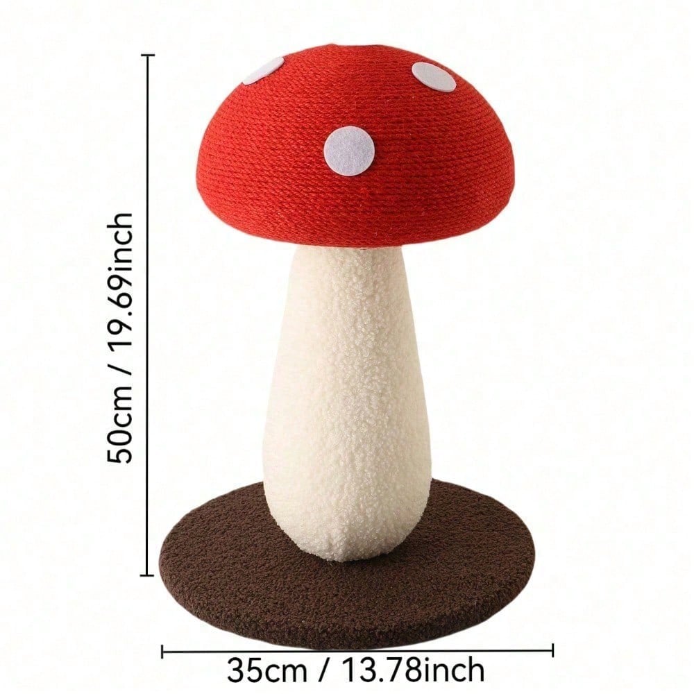 Mushroom Cat Scratching Post - Unique Sisal Design, No Assembly Needed