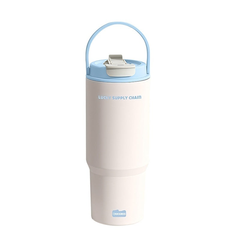Large Capacity Stainless Steel Water Bottle with Straw - 700ml, Insulated, Durable