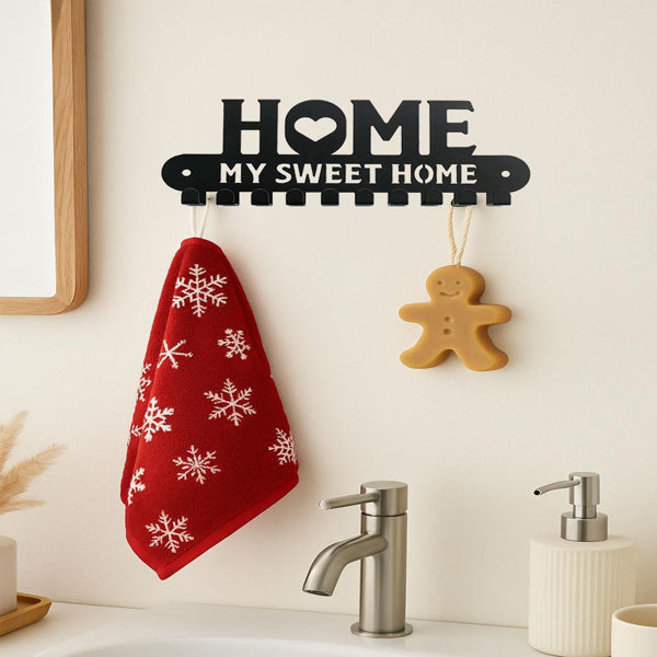 2-in-1 Halloween & Christmas Wall Key Holder with Iron Hooks