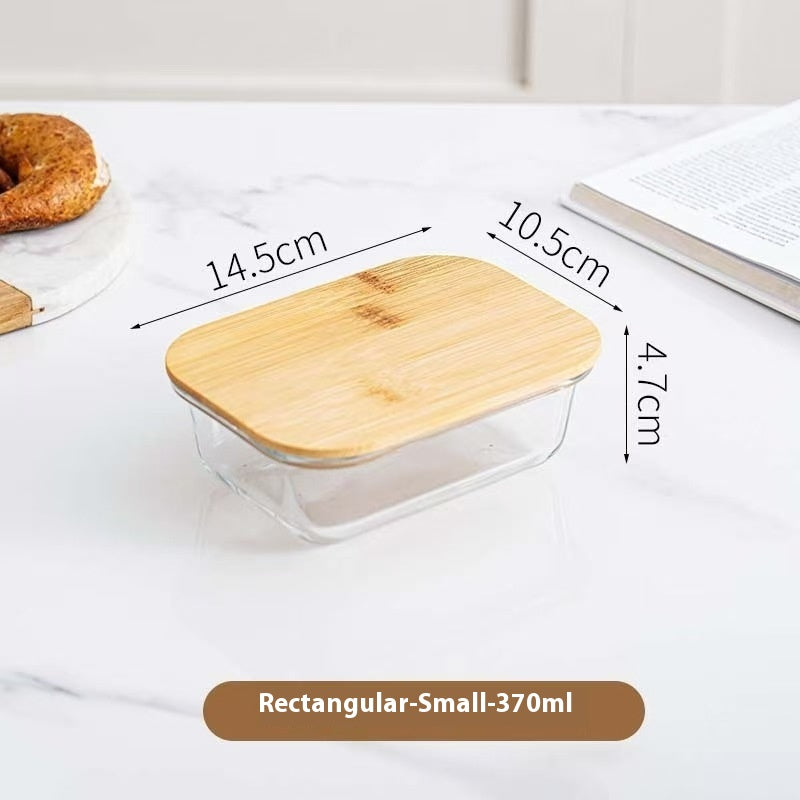Glass Lunch Box Set with Microwave Heating - Multiple Sizes