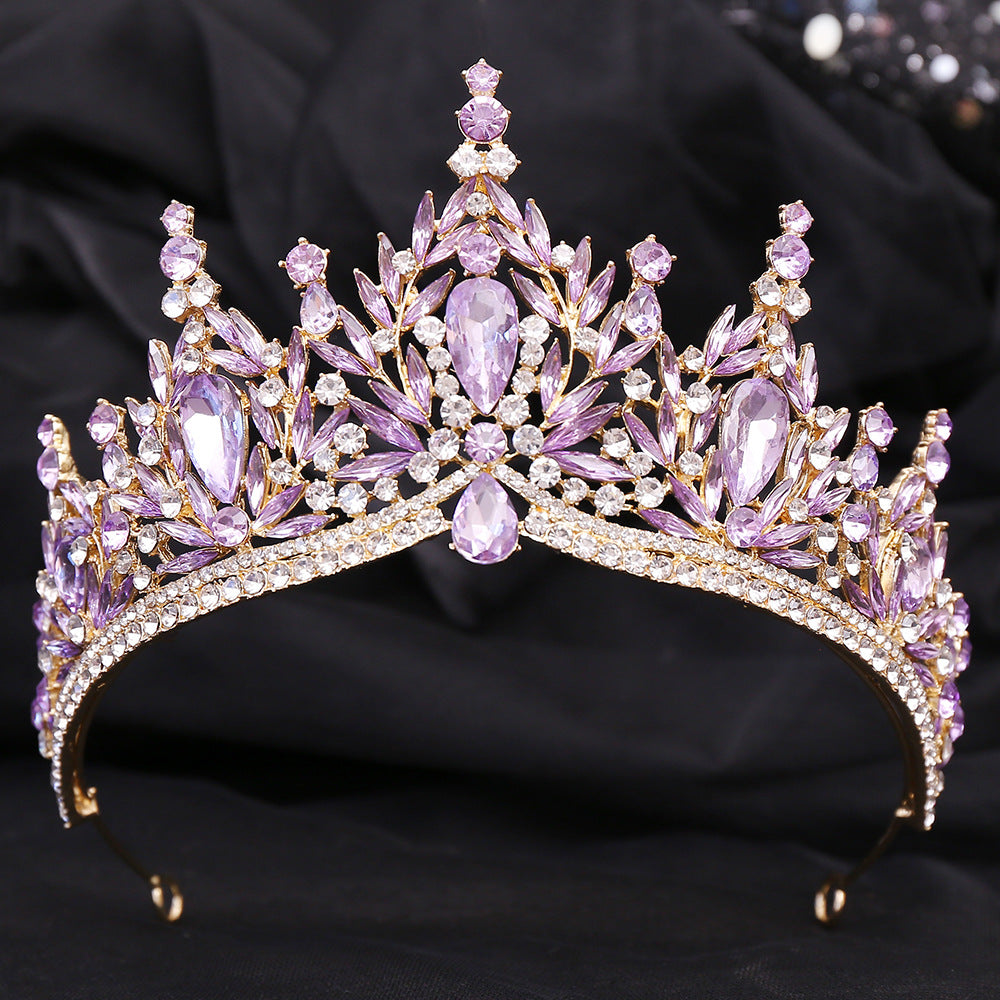 Bridal Crystal Leaf Crown Headdress