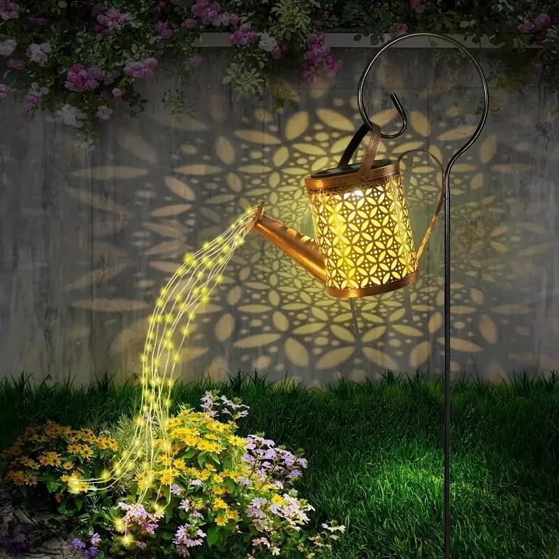 2-Pack Solar Watering Can String Lights - Outdoor Garden Decor