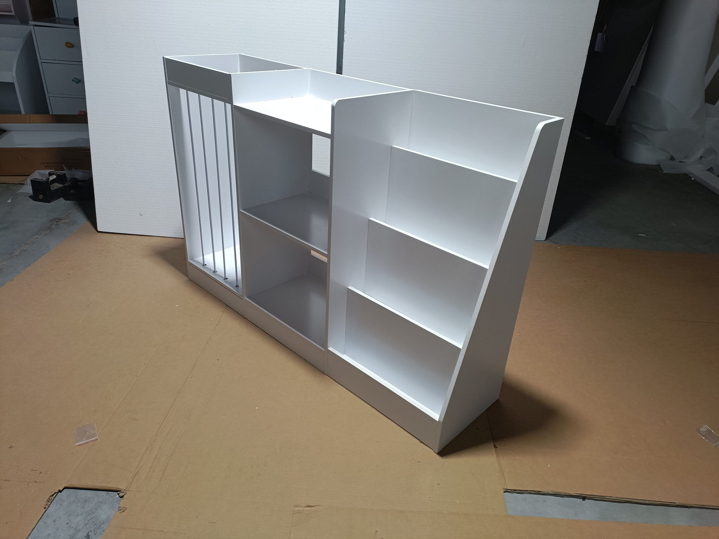 3-in-1 Kids Bookshelf and Toy Storage - White