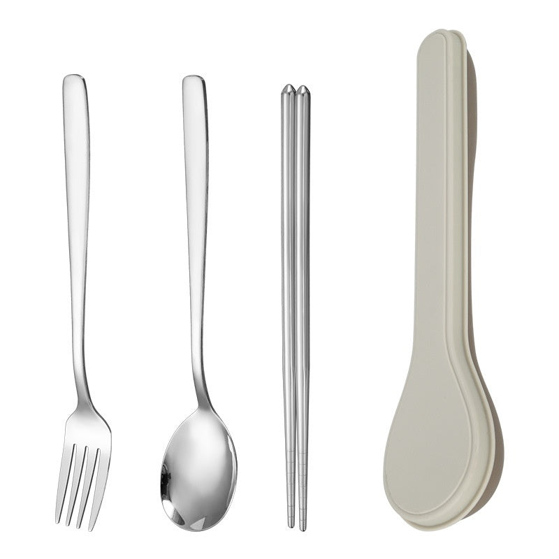 Stainless Steel Portable Flatware Set - Forks, Spoons & Chopsticks